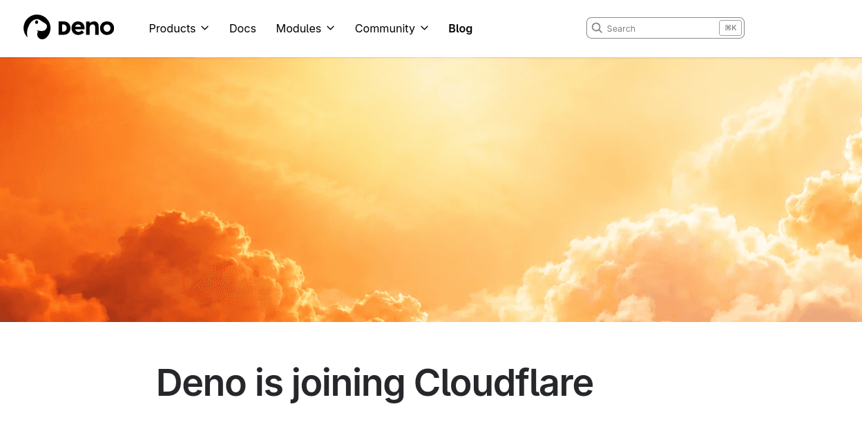 Cloudflare-მა შეიძინა Deno Land Inc, JavaScript-პლატფორმა Deno-ს დეველოპერი
